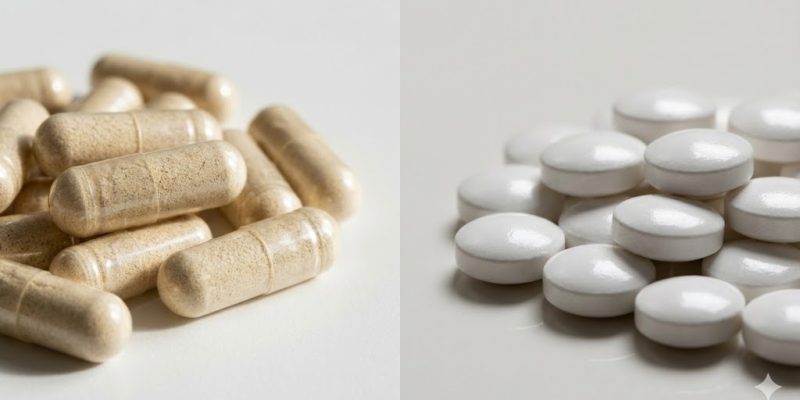 Enteric-coated tablets and acid-resistant capsules designed for systemic and digestive enzyme delivery.