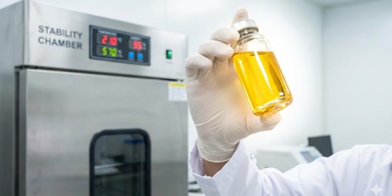 Laboratory testing for fish oil purity and peroxide values to prevent oxidation in pet supplements.