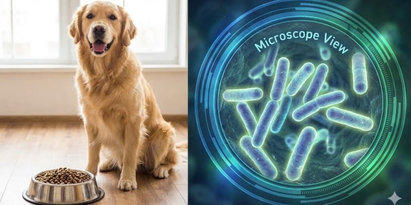 Spore-based probiotic bacteria (Bacillus coagulans) for pet digestive health supplements.